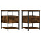 vidaXL Bedside Cabinets 2 pcs Smoked Oak 40x42x56 cm Engineered Wood