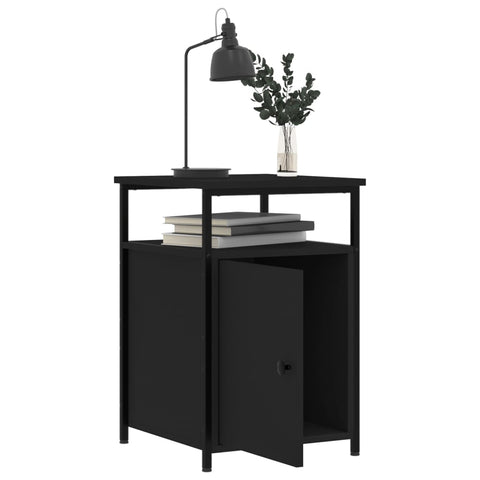 vidaXL Bedside Cabinets 2 pcs Black 40x42x60 cm Engineered Wood