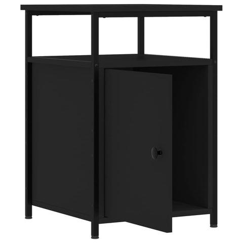 vidaXL Bedside Cabinets 2 pcs Black 40x42x60 cm Engineered Wood