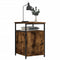 vidaXL Bedside Cabinet Smoked Oak 40x42x60 cm Engineered Wood