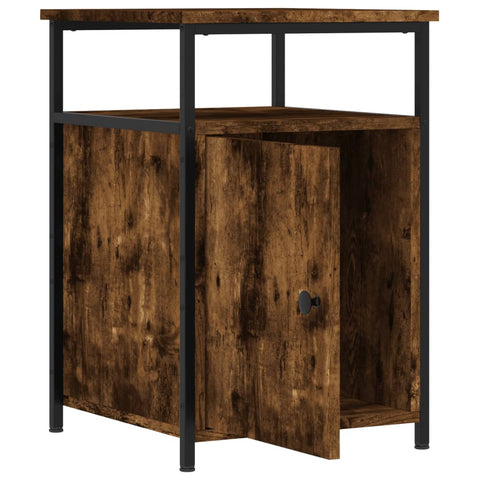 vidaXL Bedside Cabinet Smoked Oak 40x42x60 cm Engineered Wood