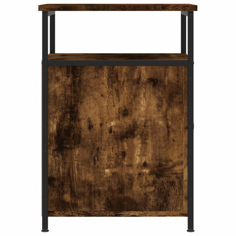 vidaXL Bedside Cabinet Smoked Oak 40x42x60 cm Engineered Wood
