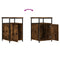 vidaXL Bedside Cabinet Smoked Oak 40x42x60 cm Engineered Wood