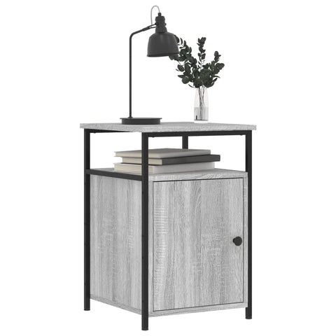 vidaXL Bedside Cabinet Grey Sonoma 40x42x60 cm Engineered Wood