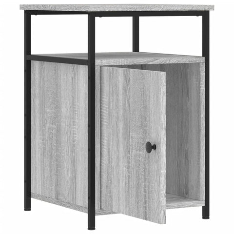 vidaXL Bedside Cabinet Grey Sonoma 40x42x60 cm Engineered Wood