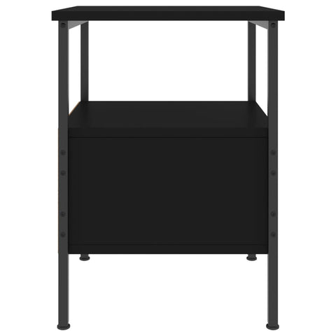 vidaXL Bedside Cabinet Black 34x36x50 cm Engineered Wood