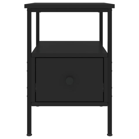 vidaXL Bedside Cabinets 2 pcs Black 34x36x50 cm Engineered Wood