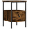 vidaXL Bedside Cabinet Smoked Oak 34x36x50 cm Engineered Wood