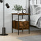 vidaXL Bedside Cabinet Smoked Oak 34x36x50 cm Engineered Wood