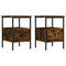 vidaXL Bedside Cabinets 2 pcs Smoked Oak 34x36x50 cm Engineered Wood