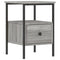 vidaXL Bedside Cabinet Grey Sonoma 34x36x50 cm Engineered Wood