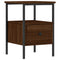 vidaXL Bedside Cabinet Brown Oak 34x36x50 cm Engineered Wood
