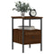 vidaXL Bedside Cabinet Brown Oak 34x36x50 cm Engineered Wood