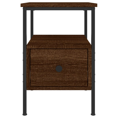 vidaXL Bedside Cabinet Brown Oak 34x36x50 cm Engineered Wood