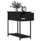 vidaXL Bedside Cabinet Black 30x60x60 cm Engineered Wood