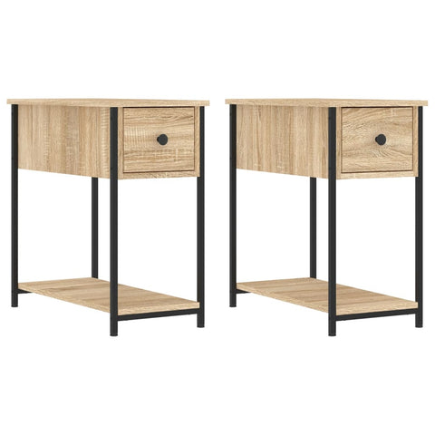 vidaXL Bedside Cabinets 2 pcs Sonoma Oak 30x60x60 cm Engineered Wood