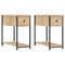 vidaXL Bedside Cabinets 2 pcs Sonoma Oak 30x60x60 cm Engineered Wood