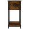 vidaXL Bedside Cabinet Smoked Oak 30x60x60 cm Engineered Wood