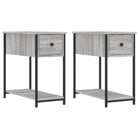 vidaXL Bedside Cabinets 2 pcs Grey Sonoma 30x60x60 cm Engineered Wood