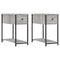 vidaXL Bedside Cabinets 2 pcs Grey Sonoma 30x60x60 cm Engineered Wood