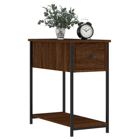 vidaXL Bedside Cabinet Brown Oak 30x60x60 cm Engineered Wood