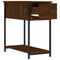 vidaXL Bedside Cabinet Brown Oak 30x60x60 cm Engineered Wood