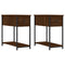 vidaXL Bedside Cabinets 2 pcs Brown Oak 30x60x60 cm Engineered Wood