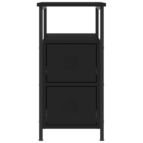 vidaXL Bedside Cabinet Black 30x60x60 cm Engineered Wood