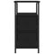 vidaXL Bedside Cabinet Black 30x60x60 cm Engineered Wood