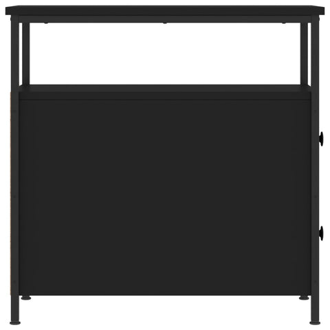 vidaXL Bedside Cabinet Black 30x60x60 cm Engineered Wood