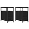 vidaXL Bedside Cabinets 2 pcs Black 30x60x60 cm Engineered Wood