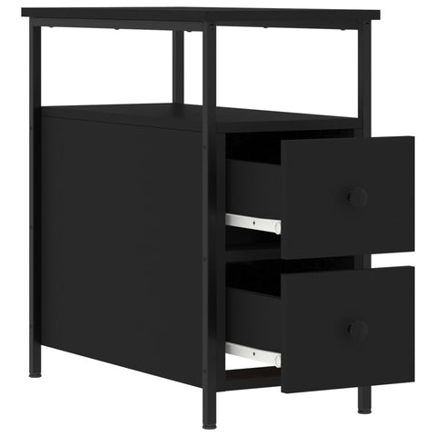 vidaXL Bedside Cabinets 2 pcs Black 30x60x60 cm Engineered Wood