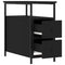 vidaXL Bedside Cabinets 2 pcs Black 30x60x60 cm Engineered Wood