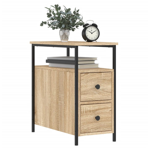 vidaXL Bedside Cabinet Sonoma Oak 30x60x60 cm Engineered Wood