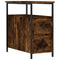 vidaXL Bedside Cabinet Smoked Oak 30x60x60 cm Engineered Wood