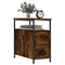vidaXL Bedside Cabinet Smoked Oak 30x60x60 cm Engineered Wood