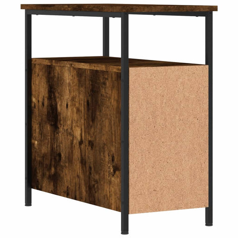 vidaXL Bedside Cabinet Smoked Oak 30x60x60 cm Engineered Wood