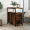vidaXL Bedside Cabinet Smoked Oak 30x60x60 cm Engineered Wood