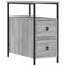 vidaXL Bedside Cabinet Grey Sonoma 30x60x60 cm Engineered Wood
