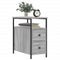 vidaXL Bedside Cabinet Grey Sonoma 30x60x60 cm Engineered Wood