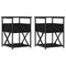 vidaXL Bedside Cabinets 2 pcs Black 40x42x55 cm Engineered Wood