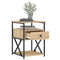 vidaXL Bedside Cabinet Sonoma Oak 40x42x55 cm Engineered Wood