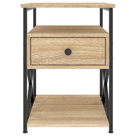 vidaXL Bedside Cabinet Sonoma Oak 40x42x55 cm Engineered Wood