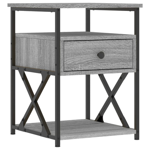 vidaXL Bedside Cabinet Grey Sonoma 40x42x55 cm Engineered Wood