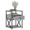 vidaXL Bedside Cabinet Grey Sonoma 40x42x55 cm Engineered Wood