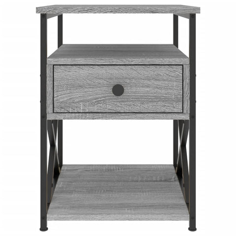 vidaXL Bedside Cabinet Grey Sonoma 40x42x55 cm Engineered Wood