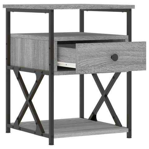vidaXL Bedside Cabinet Grey Sonoma 40x42x55 cm Engineered Wood