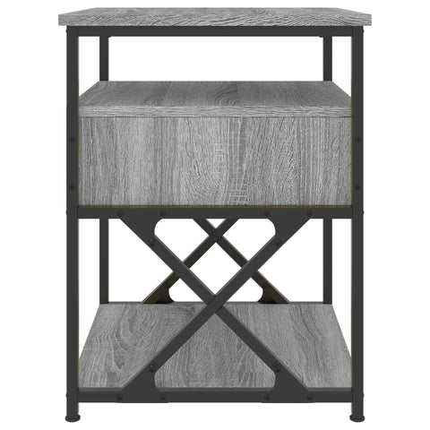 vidaXL Bedside Cabinet Grey Sonoma 40x42x55 cm Engineered Wood