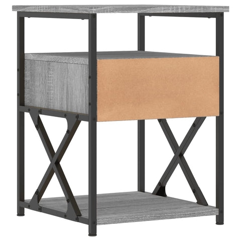 vidaXL Bedside Cabinet Grey Sonoma 40x42x55 cm Engineered Wood