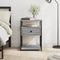vidaXL Bedside Cabinet Grey Sonoma 40x42x55 cm Engineered Wood